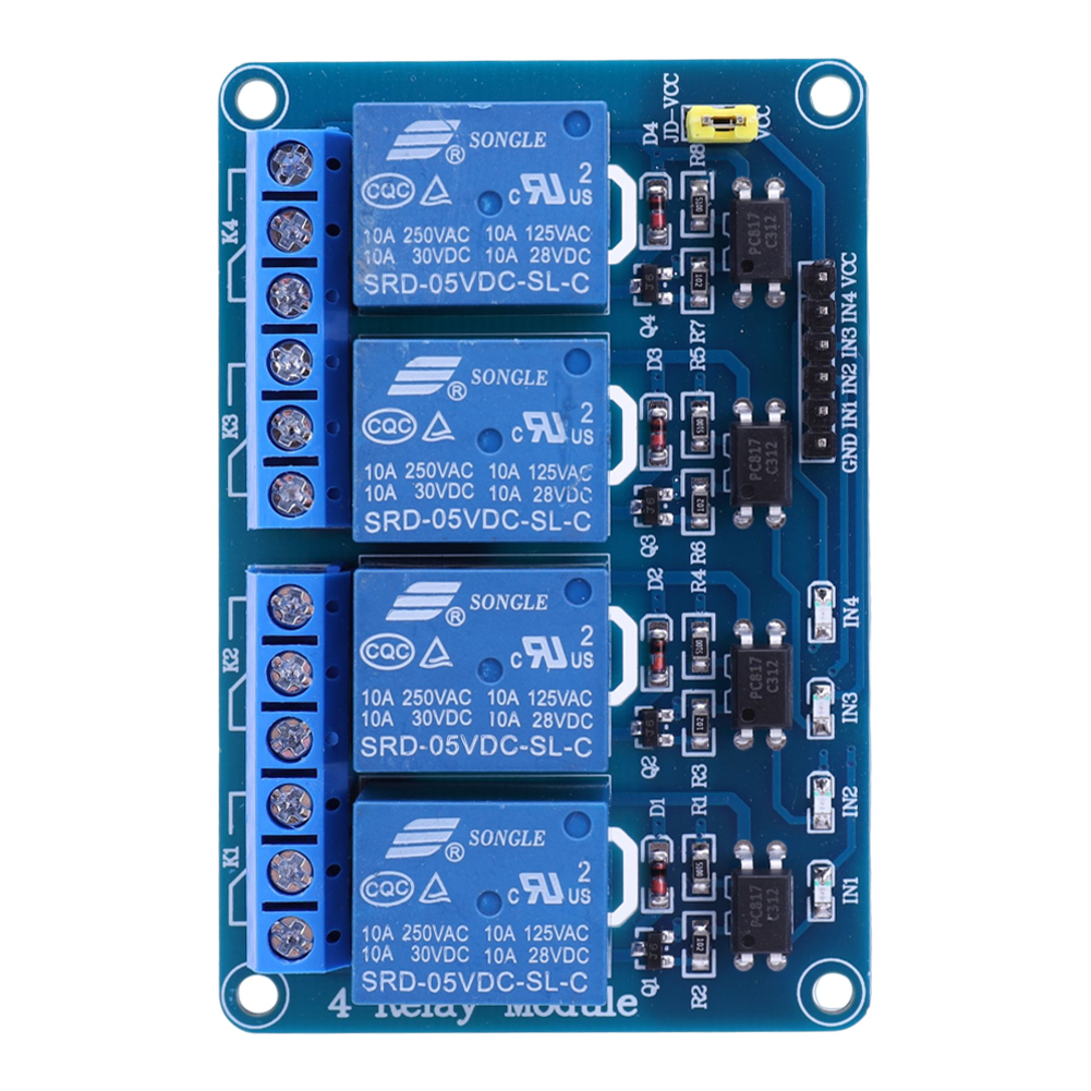 Relay Module 4 Channel - 5V 12V 4 Channel Relay Board