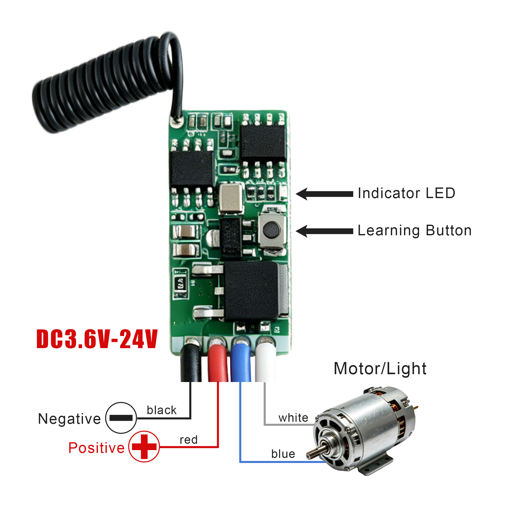 DC 3.7V-24V 433MHz Mini Wirele - Ir Remote Module 评论和价格