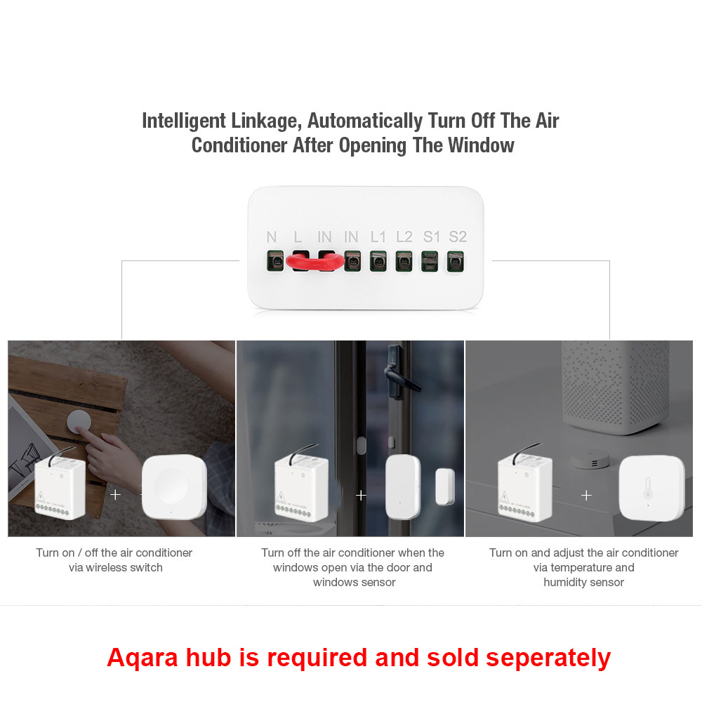 Original Aqara Smart Two-way C - Relay Module 1 Channel 评论和价格
