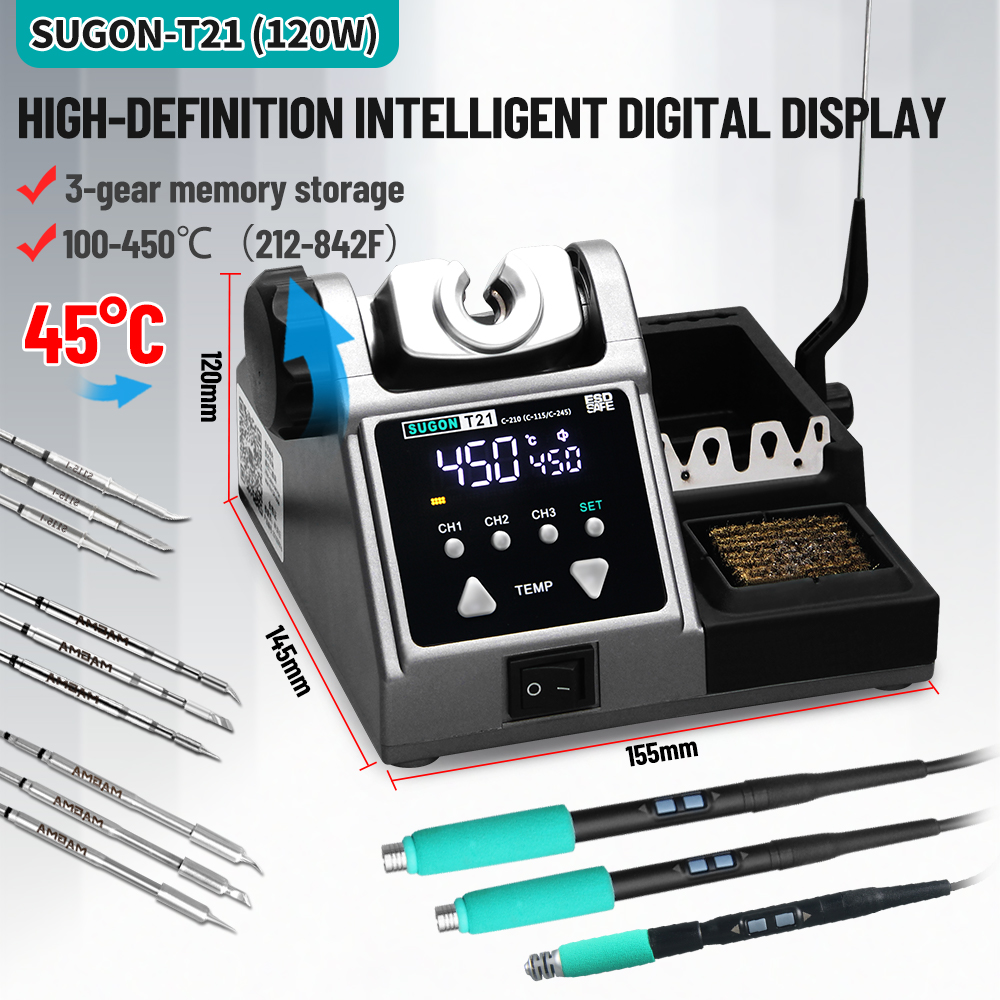 SUGON T21 120W Soldering Stati - Soldering Iron Temperature Probe 评论和价格