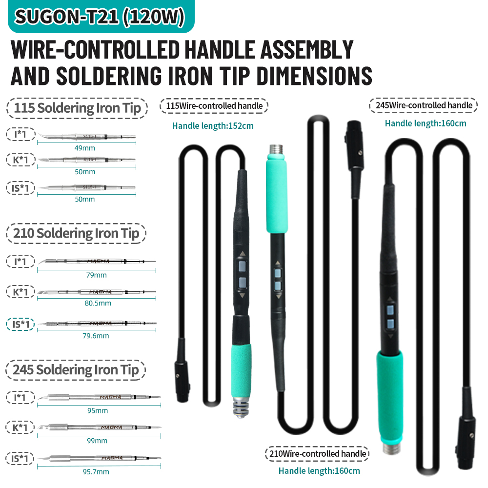 SUGON T21 120W Soldering Stati - Soldering Iron Temperature Probe 评论和价格