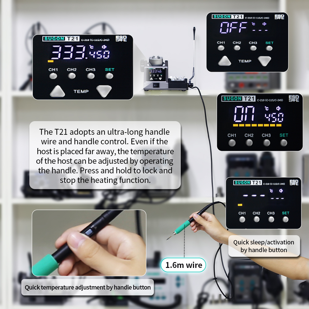 SUGON T21 120W Soldering Stati - Soldering Iron Temperature Probe 评论和价格
