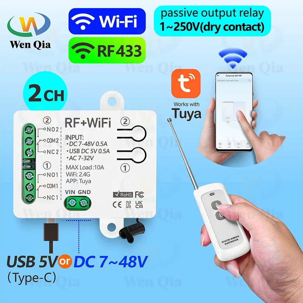 2CH Smart Light Switch Tuya,Wi - Ir Remote Module 评论和价格