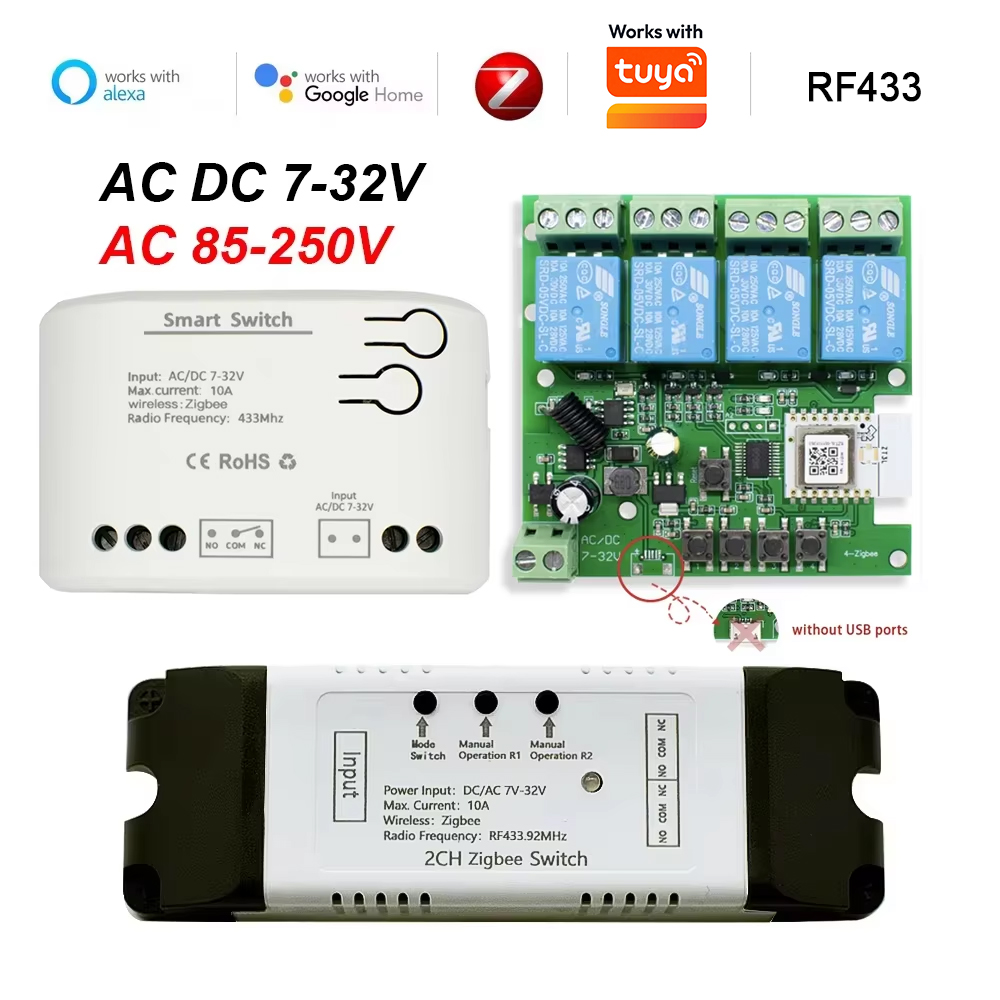 Dry Contact Smart Zigbee Switc - Relay Module 1 Channel 评论和价格